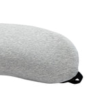 Lumbar Support Pillow Memory Foam Soft Good Resilience Reduce Pressure Ergonomic Back Waist Support Cushion Light Gray 47x21x13cm/18.5x8.3x5.1in - Low Angle