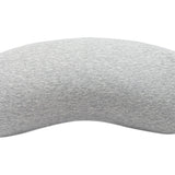 Lumbar Support Pillow Memory Foam Soft Good Resilience Reduce Pressure Ergonomic Back Waist Support Cushion Light Gray 47x21x13cm/18.5x8.3x5.1in - Extra Image