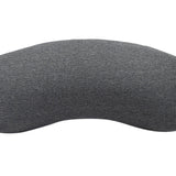 Lumbar Support Pillow Memory Foam Soft Good Resilience Reduce Pressure Ergonomic Back Waist Support Cushion Dark Gray 47x21x13cm/18.5x8.3x5.1in - Extra Image