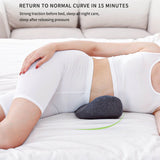 Lumbar Support Pillow Memory Foam Soft Good Resilience Reduce Pressure Ergonomic Back Waist Support Cushion Dark Gray 47x21x13cm/18.5x8.3x5.1in