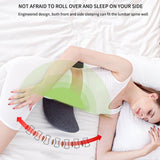 Lumbar Support Pillow Memory Foam Soft Good Resilience Reduce Pressure Ergonomic Back Waist Support Cushion Dark Gray 47x21x13cm/18.5x8.3x5.1in