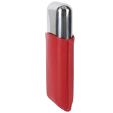 Cigar Case Holder Portable Leather 2 Holder Cigar Case with Stainless Steel Tube for Outdoor Travel Red - Extra Image