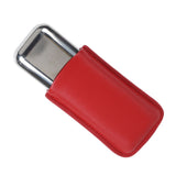 Cigar Case Holder Portable Leather 2 Holder Cigar Case with Stainless Steel Tube for Outdoor Travel Red
