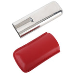 Cigar Case Holder Portable Leather 2 Holder Cigar Case with Stainless Steel Tube for Outdoor Travel Red