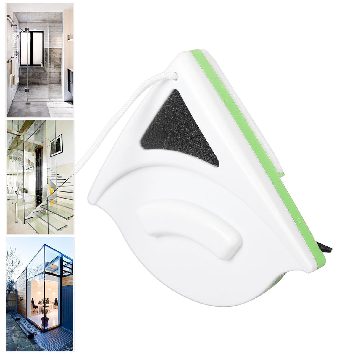 Window Double Side Wiper Plastic Ergonomic Handle Magnetic Glass Cleaning Wiper for High Rise Residential 20-30mm