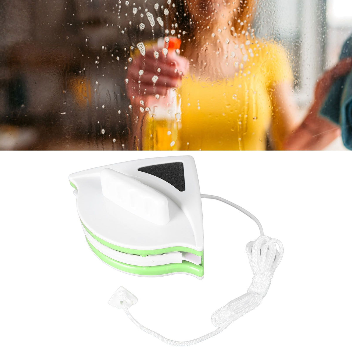 Window Double Side Wiper Plastic Ergonomic Handle Magnetic Glass Cleaning Wiper for High Rise Residential 20-30mm