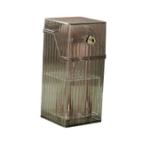 Cosmetic Brush Storage Box Luxurious Makeup Organizer Light Luxury Makeup Storage Box Desktop Eyebrow Pencil Powder Blusher Holder Gray Free Size