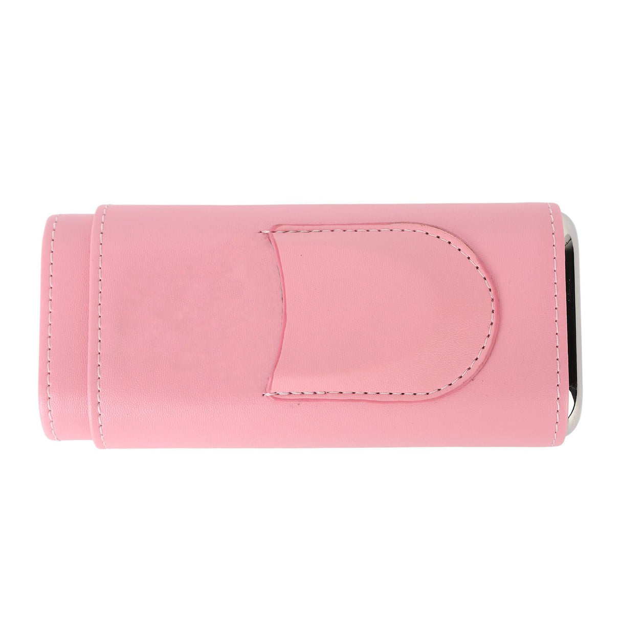 3 Fingers Cigar Case Fashion Elegant Faux Leather Ligthweight Portable Cigar Humidor Box for Travel Daily Pink