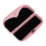 Multifunctional Car Glasses Holder Case Car Sun Visor Sunglasses Case Holder Eye Glasses Organizer Box With Clip Pink - Low Angle
