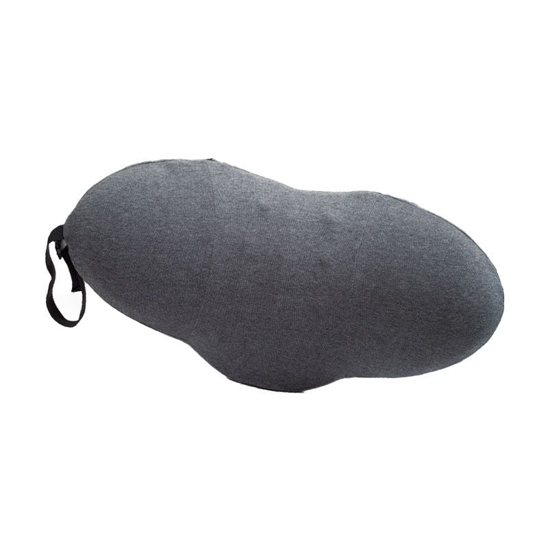 Lumbar Support Pillow Cotton Memory Foam Ergonomic Curve Fit Spinal Massage Spots Waist Support Lower Back Pillow Dark Gray 49x27x13.5cm/19.3x10.6x5.3in