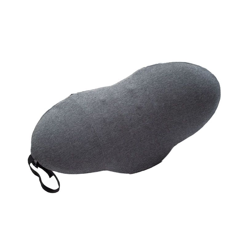 Lumbar Support Pillow Cotton Memory Foam Ergonomic Curve Fit Spinal Massage Spots Waist Support Lower Back Pillow Dark Gray 49x27x13.5cm/19.3x10.6x5.3in