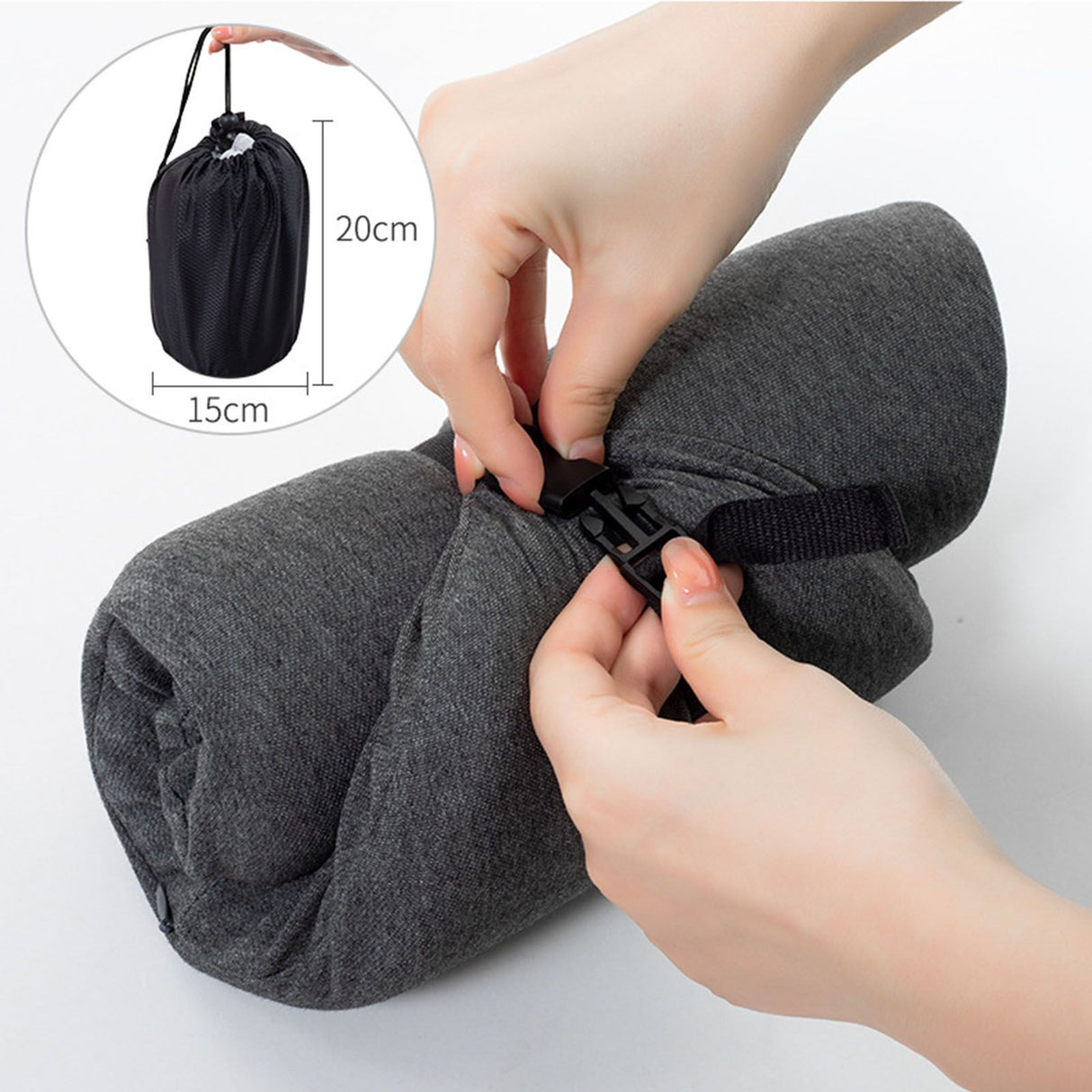 Lumbar Support Pillow Cotton Memory Foam Ergonomic Curve Fit Spinal Massage Spots Waist Support Lower Back Pillow Dark Gray 49x27x13.5cm/19.3x10.6x5.3in