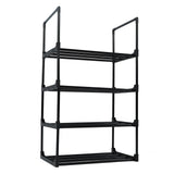 Shoe Rack Multifunctional Multilayer Large Capacity Shoe Shelf for Closet Hallway Bedroom Entryway 1 Column 4 Layers - Top-Down View