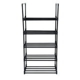 Shoe Rack Multifunctional Multilayer Large Capacity Shoe Shelf for Closet Hallway Bedroom Entryway 1 Column 5 Layers - Front View
