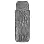 Cigar Case Holder Elegant Vintage Style Woven Pattern Leather Portable 2 Holder Cigar Case Silver