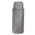 Cigar Case Holder Elegant Vintage Style Woven Pattern Leather Portable 2 Holder Cigar Case Silver