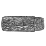 Cigar Case Holder Elegant Vintage Style Woven Pattern Leather Portable 2 Holder Cigar Case Silver