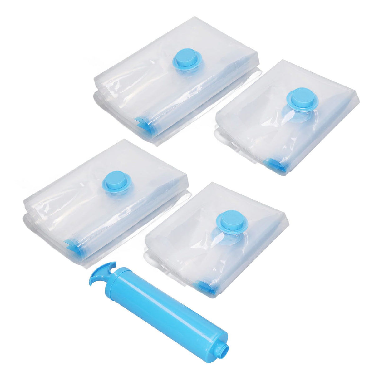 8Pcs Vacuum Compression Bag with 1 Manual Vacuum Air Pump Vacuum Compression Bag Kit