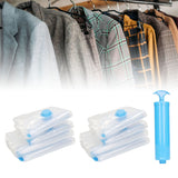 8Pcs Vacuum Compression Bag with 1 Manual Vacuum Air Pump Vacuum Compression Bag Kit
