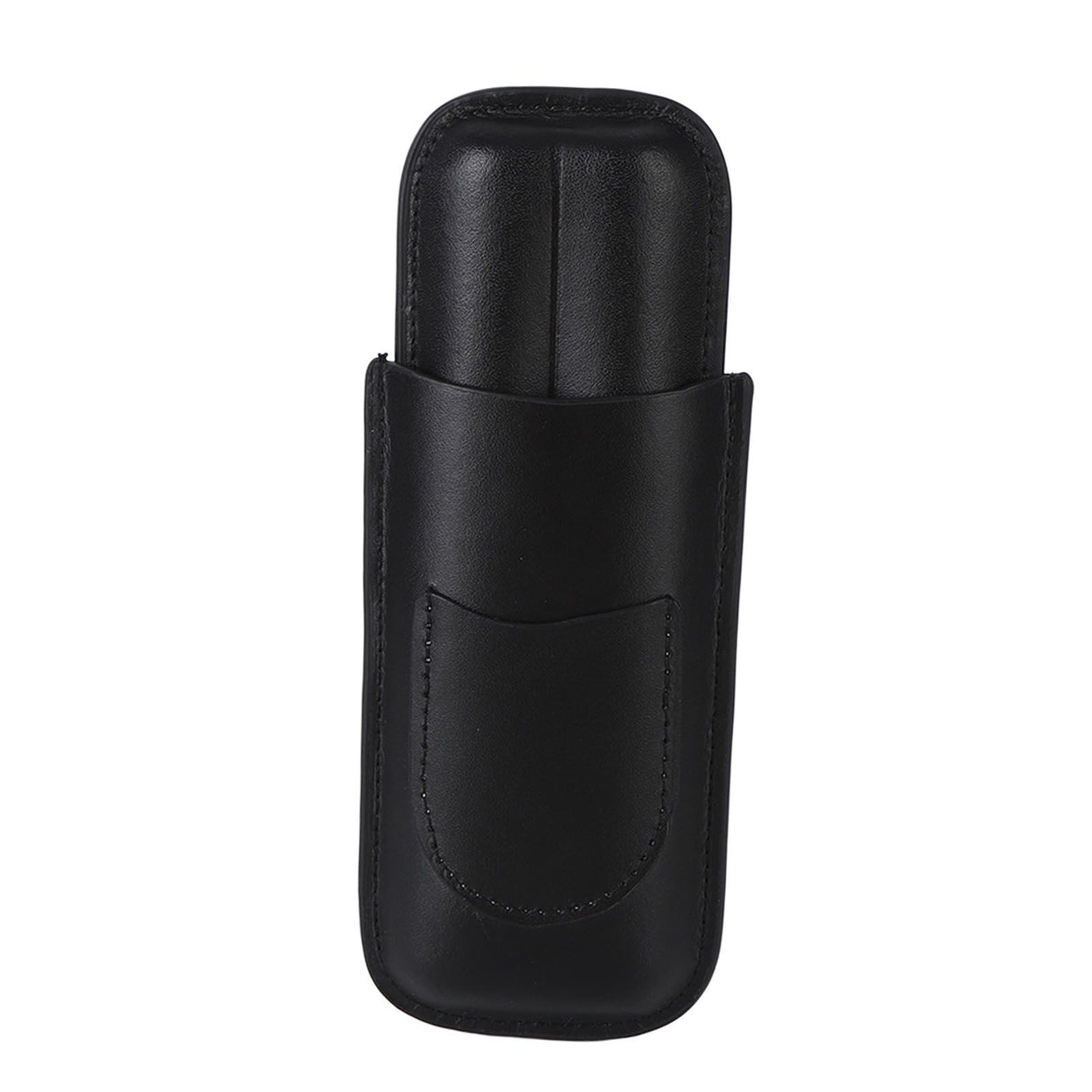 Portable Cigar Bag 2 Holder Leather Humidor Box Cigar Protection Moisturizing Storage Case Black