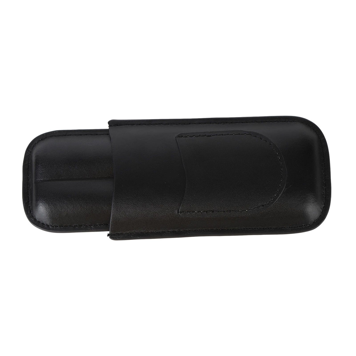 Portable Cigar Bag 2 Holder Leather Humidor Box Cigar Protection Moisturizing Storage Case Black