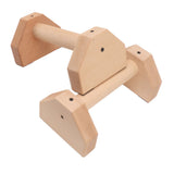 2pcs Wooden Push Up Handles Anti Slip Pushup Bar Handstand Parallettes Bars for Indoor Outdoor 25cm / 9.8in - Front View