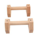 2pcs Wooden Push Up Handles Anti Slip Pushup Bar Handstand Parallettes Bars for Indoor Outdoor 25cm / 9.8in