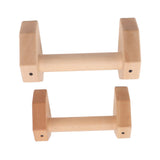 2pcs Wooden Push Up Handles Anti Slip Pushup Bar Handstand Parallettes Bars for Indoor Outdoor 25cm / 9.8in