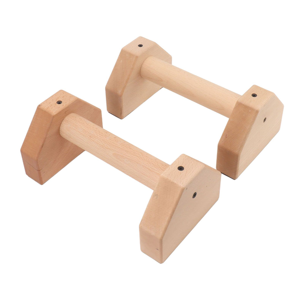 2pcs Wooden Push Up Handles Anti Slip Pushup Bar Handstand Parallettes Bars for Indoor Outdoor 30cm / 11.8in