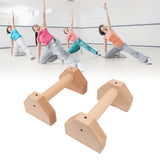 2pcs Wooden Push Up Handles Anti Slip Pushup Bar Handstand Parallettes Bars for Indoor Outdoor 30cm / 11.8in - Extra Image