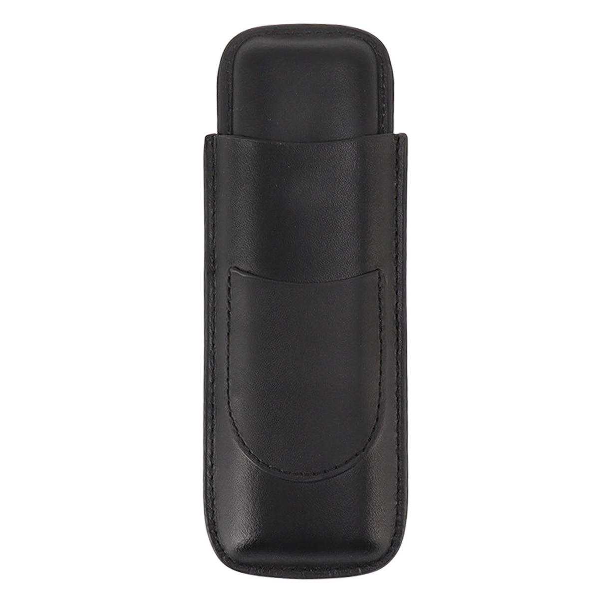 Cigar Case Elegant Vintage Hand Crafted Slim Portable 2 Fingers Cigar Holder for Travel Party Business Black