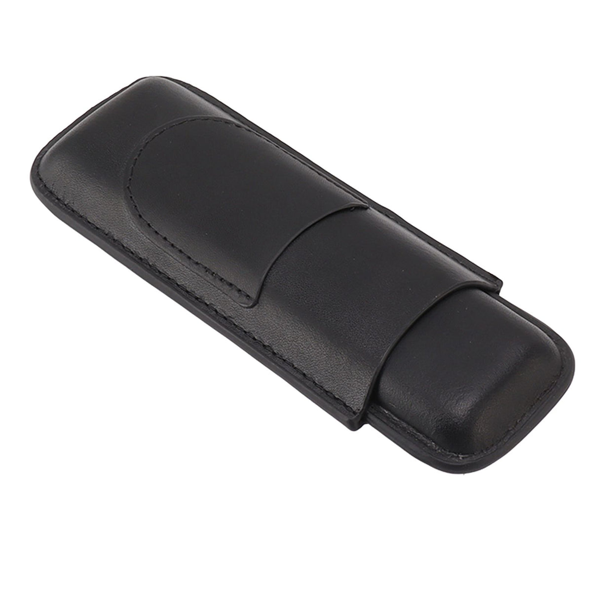 Cigar Case Elegant Vintage Hand Crafted Slim Portable 2 Fingers Cigar Holder for Travel Party Business Black