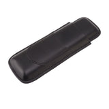 Cigar Case Elegant Vintage Hand Crafted Slim Portable 2 Fingers Cigar Holder for Travel Party Business Black