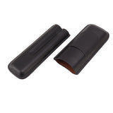 Cigar Case Elegant Vintage Hand Crafted Slim Portable 2 Fingers Cigar Holder for Travel Party Business Black