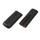 Cigar Case Elegant Vintage Hand Crafted Slim Portable 2 Fingers Cigar Holder for Travel Party Business Black