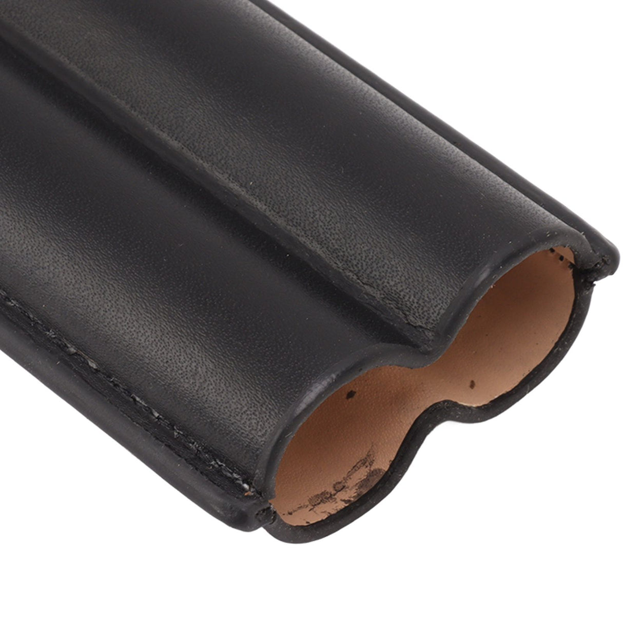Cigar Case Elegant Vintage Hand Crafted Slim Portable 2 Fingers Cigar Holder for Travel Party Business Black