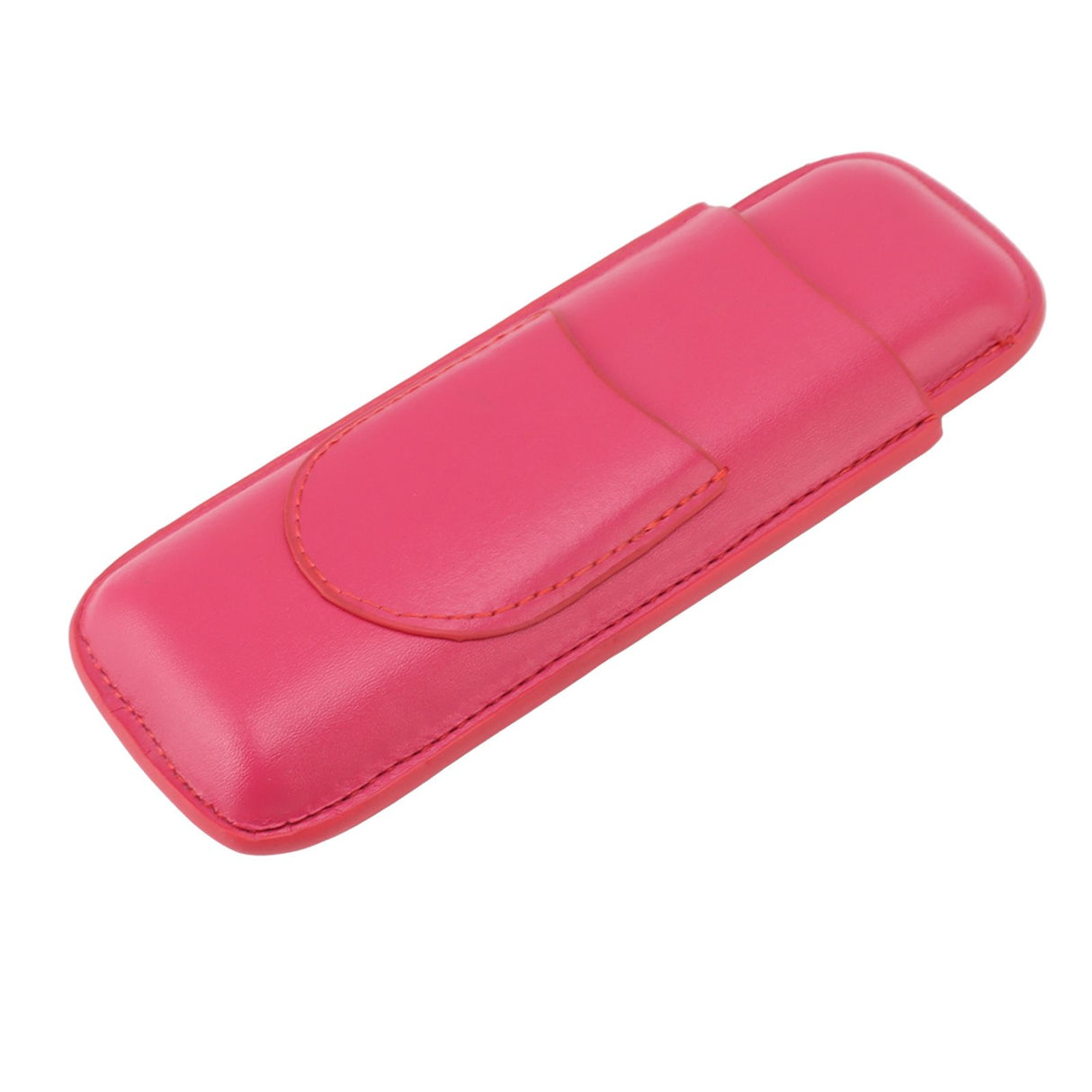Cigar Case Elegant Vintage Hand Crafted Slim Portable 2 Fingers Cigar Holder for Travel Party Business Pink