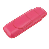 Cigar Case Elegant Vintage Hand Crafted Slim Portable 2 Fingers Cigar Holder for Travel Party Business Pink