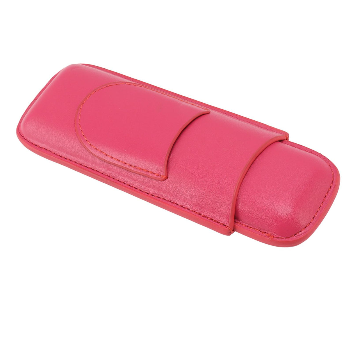 Cigar Case Elegant Vintage Hand Crafted Slim Portable 2 Fingers Cigar Holder for Travel Party Business Pink