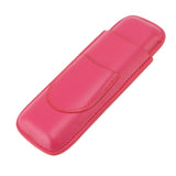 Cigar Case Elegant Vintage Hand Crafted Slim Portable 2 Fingers Cigar Holder for Travel Party Business Pink