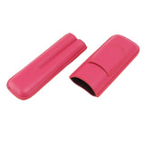 Cigar Case Elegant Vintage Hand Crafted Slim Portable 2 Fingers Cigar Holder for Travel Party Business Pink