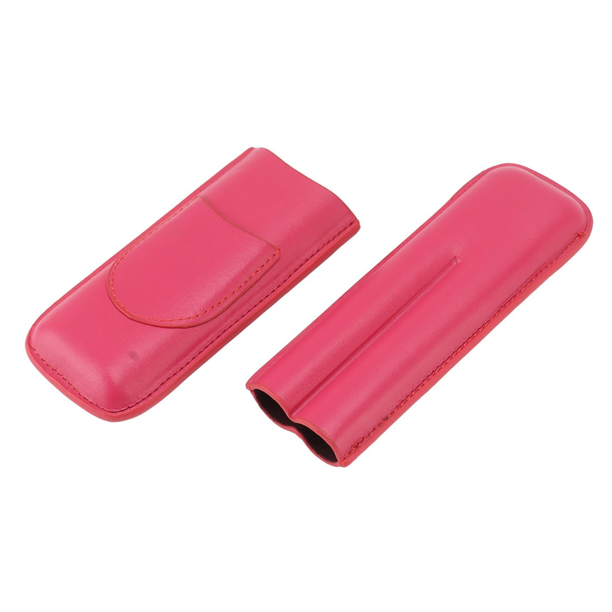 Cigar Case Elegant Vintage Hand Crafted Slim Portable 2 Fingers Cigar Holder for Travel Party Business Pink