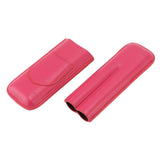 Cigar Case Elegant Vintage Hand Crafted Slim Portable 2 Fingers Cigar Holder for Travel Party Business Pink