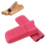 Cigar Case Elegant Vintage Hand Crafted Slim Portable 2 Fingers Cigar Holder for Travel Party Business Pink - Extra Image