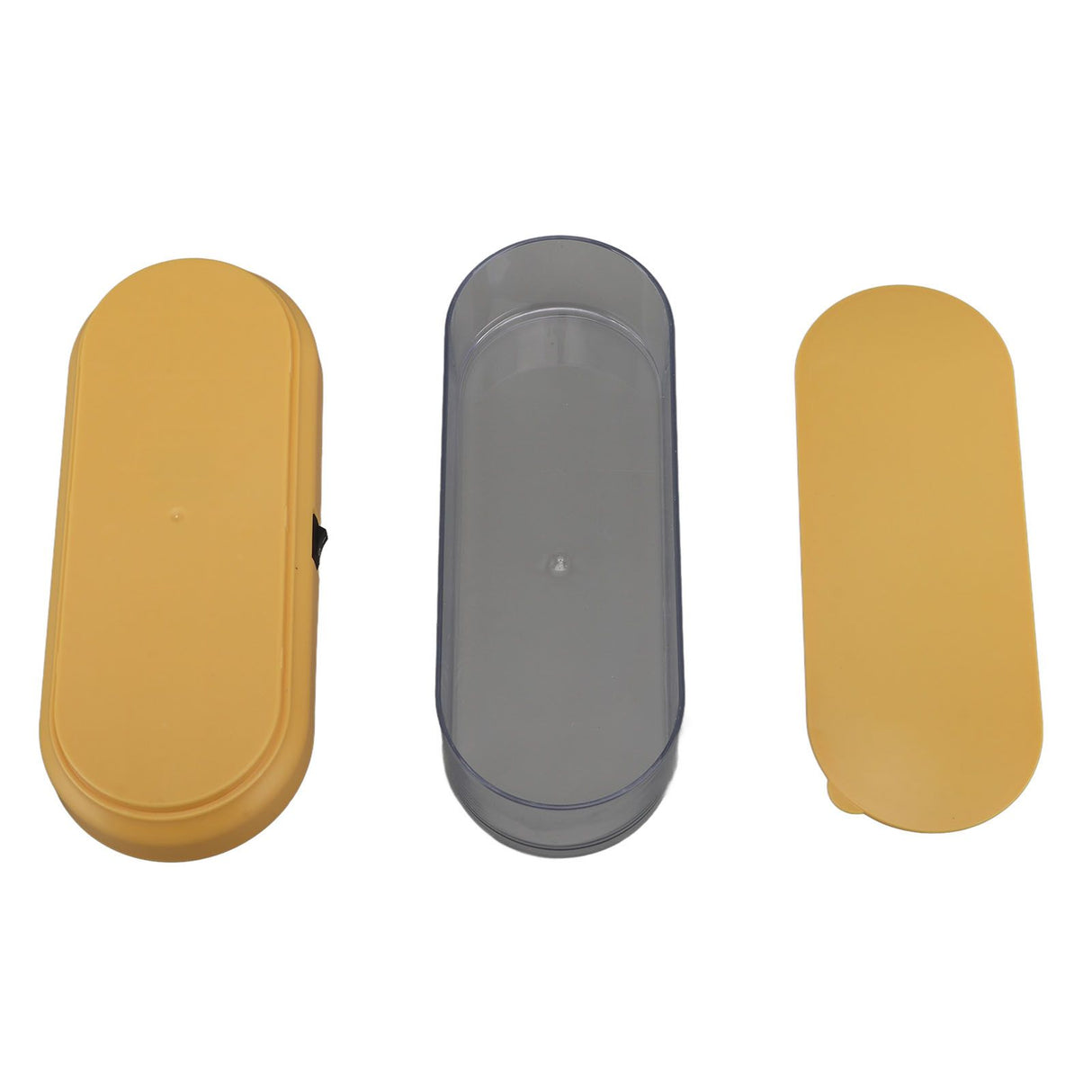 Mini Cleaning Machine Low Noise Portable Ultrasound Cleaner for Jewelry Glasses Makeup Brush Yellow
