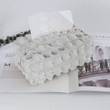 Tissue Box Cover Bag Polyester Cotton Bubble Yarn Decorative Tissue Bag Storage with Thick Canvas Lining Beige - 45-Degree Angle