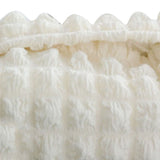 Tissue Box Cover Bag Polyester Cotton Bubble Yarn Decorative Tissue Bag Storage with Thick Canvas Lining Beige