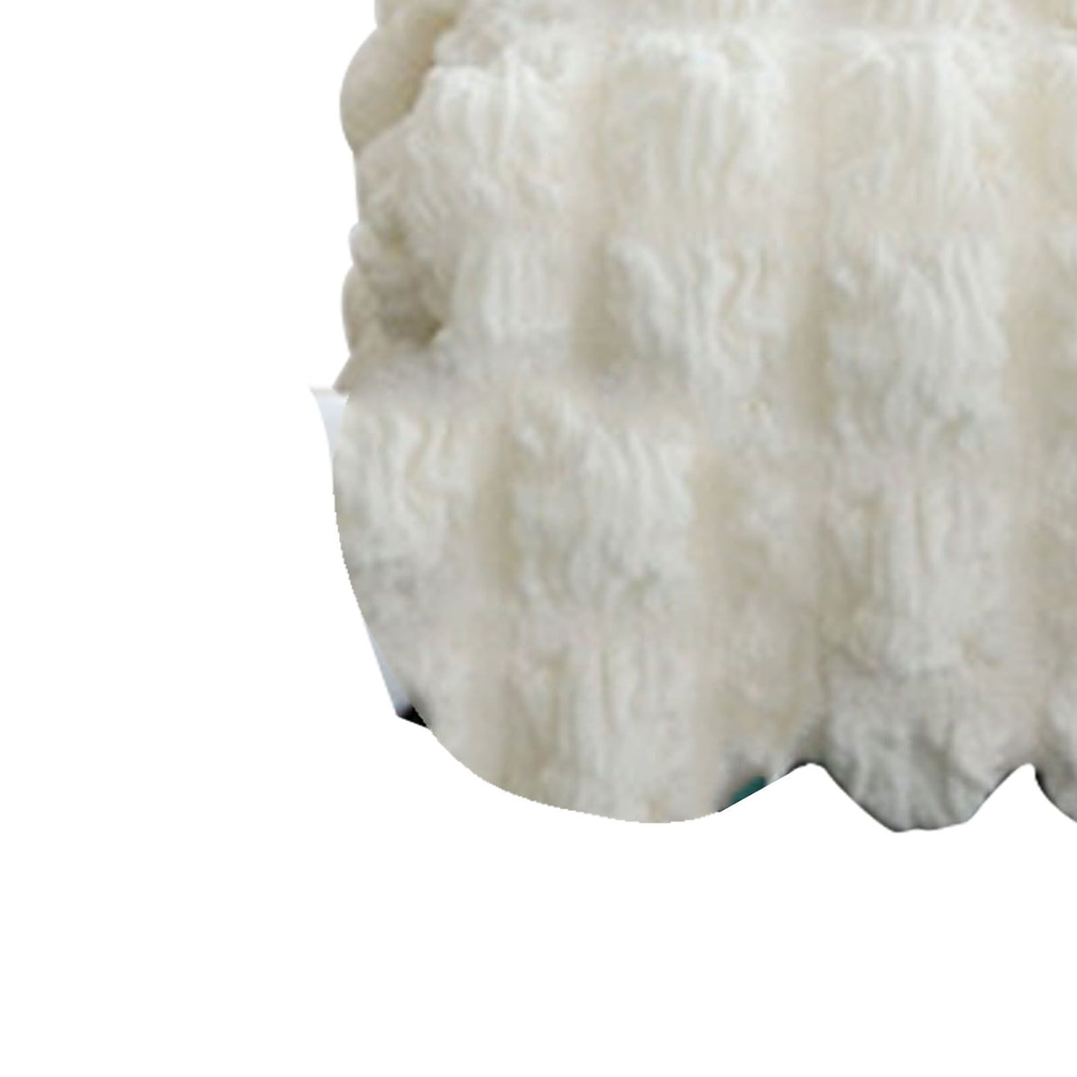 Tissue Box Cover Bag Polyester Cotton Bubble Yarn Decorative Tissue Bag Storage with Thick Canvas Lining Beige