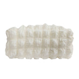 Tissue Box Cover Bag Polyester Cotton Bubble Yarn Decorative Tissue Bag Storage with Thick Canvas Lining Beige - Extra Image