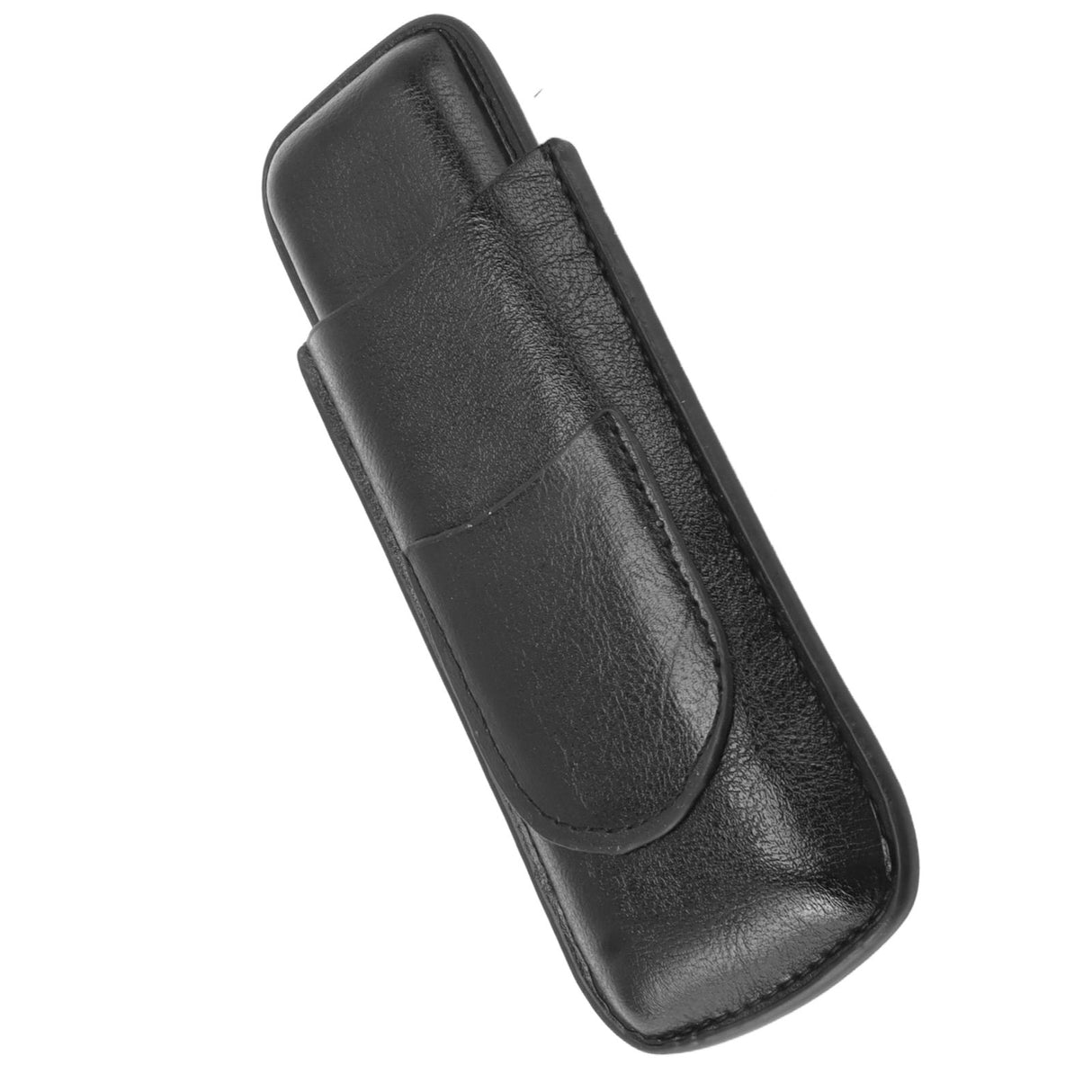 2 Finger Cigar Holder Elegant No Fading 2 Finger Leather Portable Cigar Case for Travel